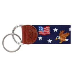 Americana Pattern Key Fob (Dark Navy)