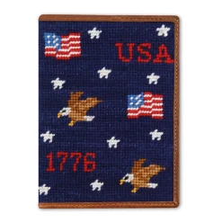 Americana Pattern Passport Case (Dark Navy)