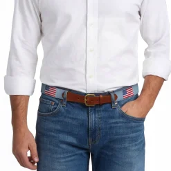 American Flag Belt (Antique Blue)