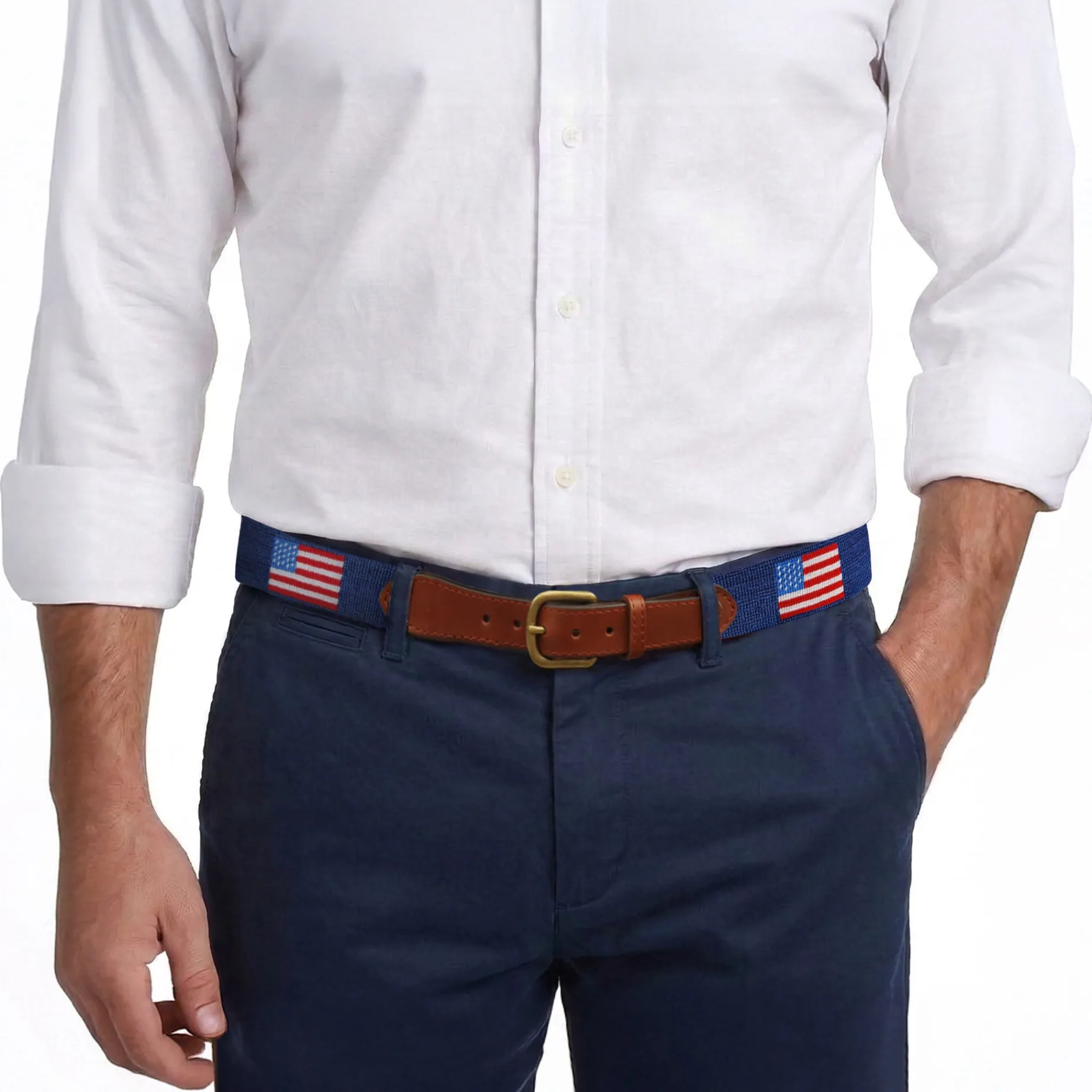 American Flag Belt (Classic Navy)