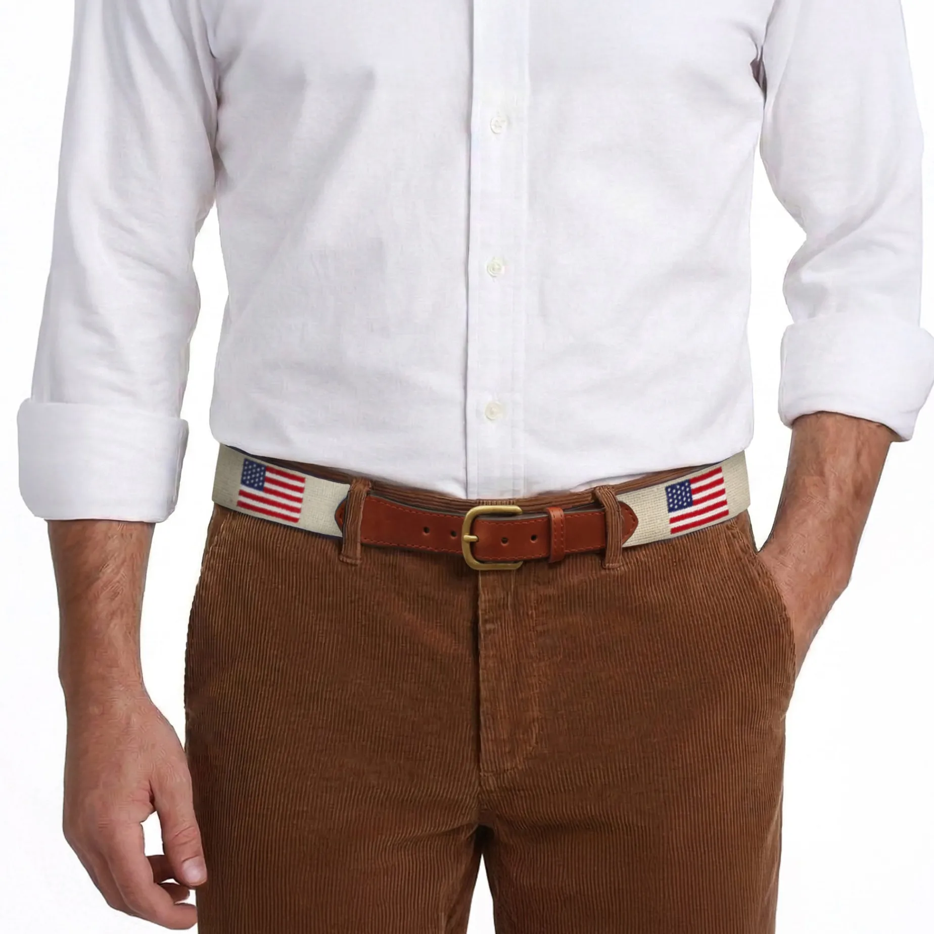 American Flag Belt (Light Khaki)