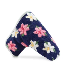 Azalea Pattern Putter Headcover (Dark Navy)