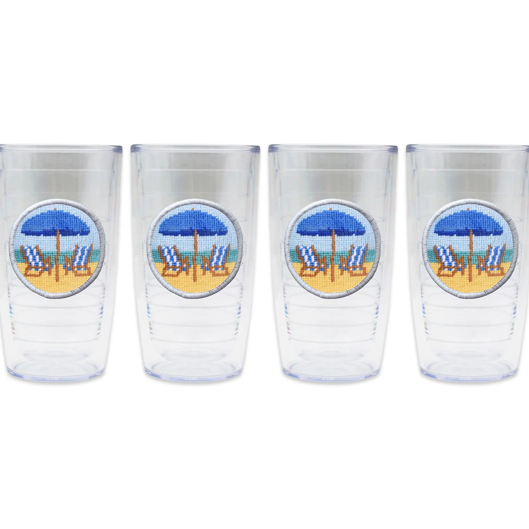 Beach Chairs Scene Tumbler (Cobalt Chairs)