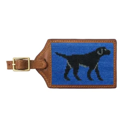 Black Lab Walking Luggage Tag (Blueberry)