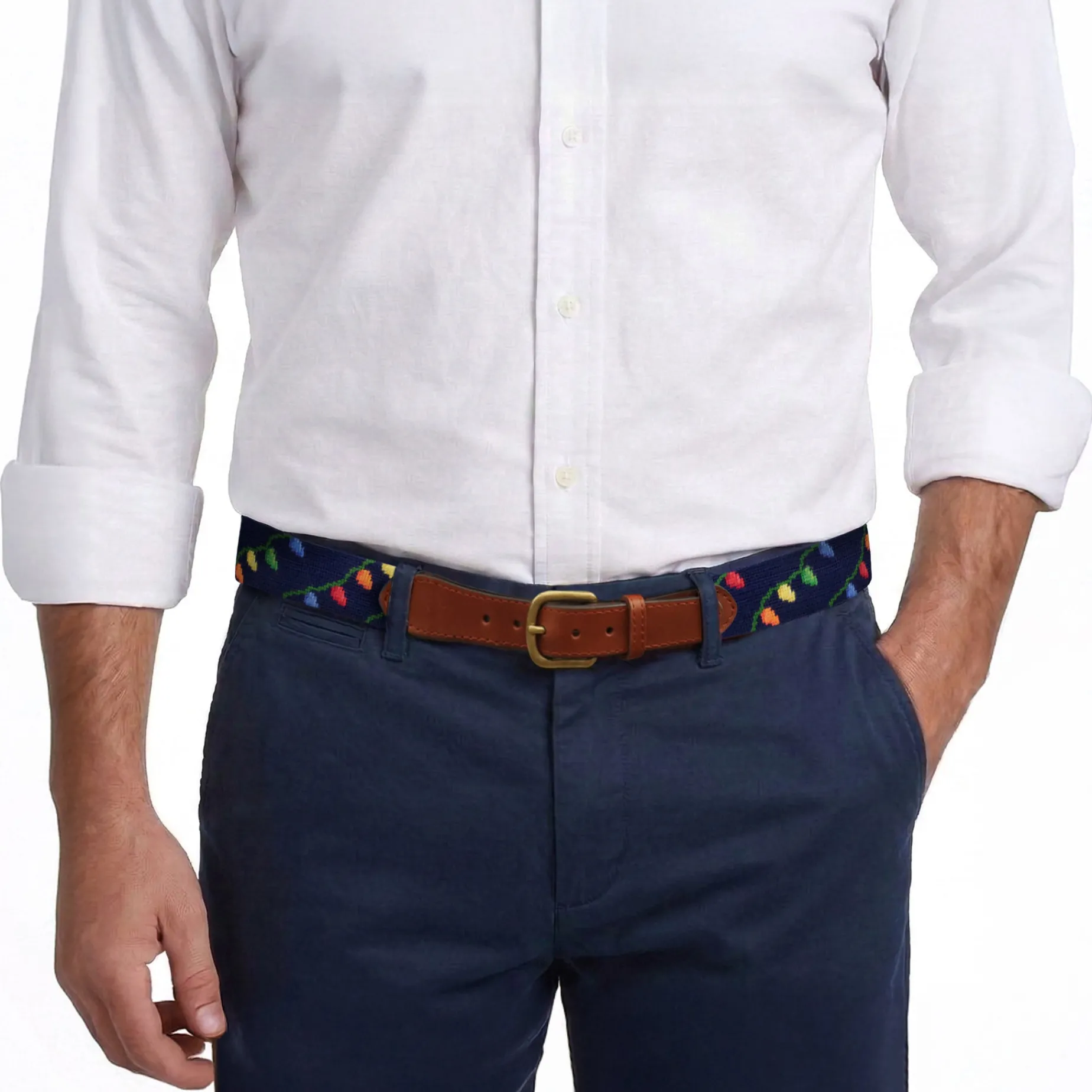 Christmas Lights Belt (Dark Navy)