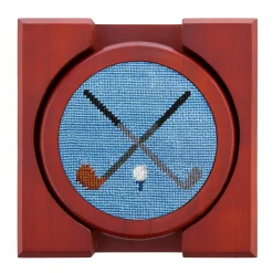 Crossed Clubs Coasters