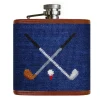 Crossed Clubs Flask (Classic Navy)