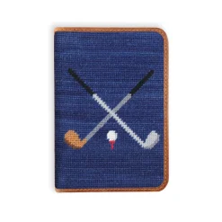 Crossed Clubs Golf Scorecard Holder (Classic Navy)