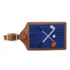 Crossed Clubs Luggage Tag (Classic Navy)