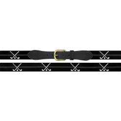Crossed Clubs Silhouette Belt (Black) (Black Leather)