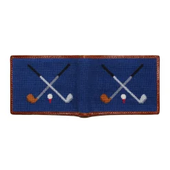 Crossed Clubs Wallet (Classic Navy)