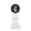 Dancing Bear Hybrid Headcover (Dark Navy) (White Leather)