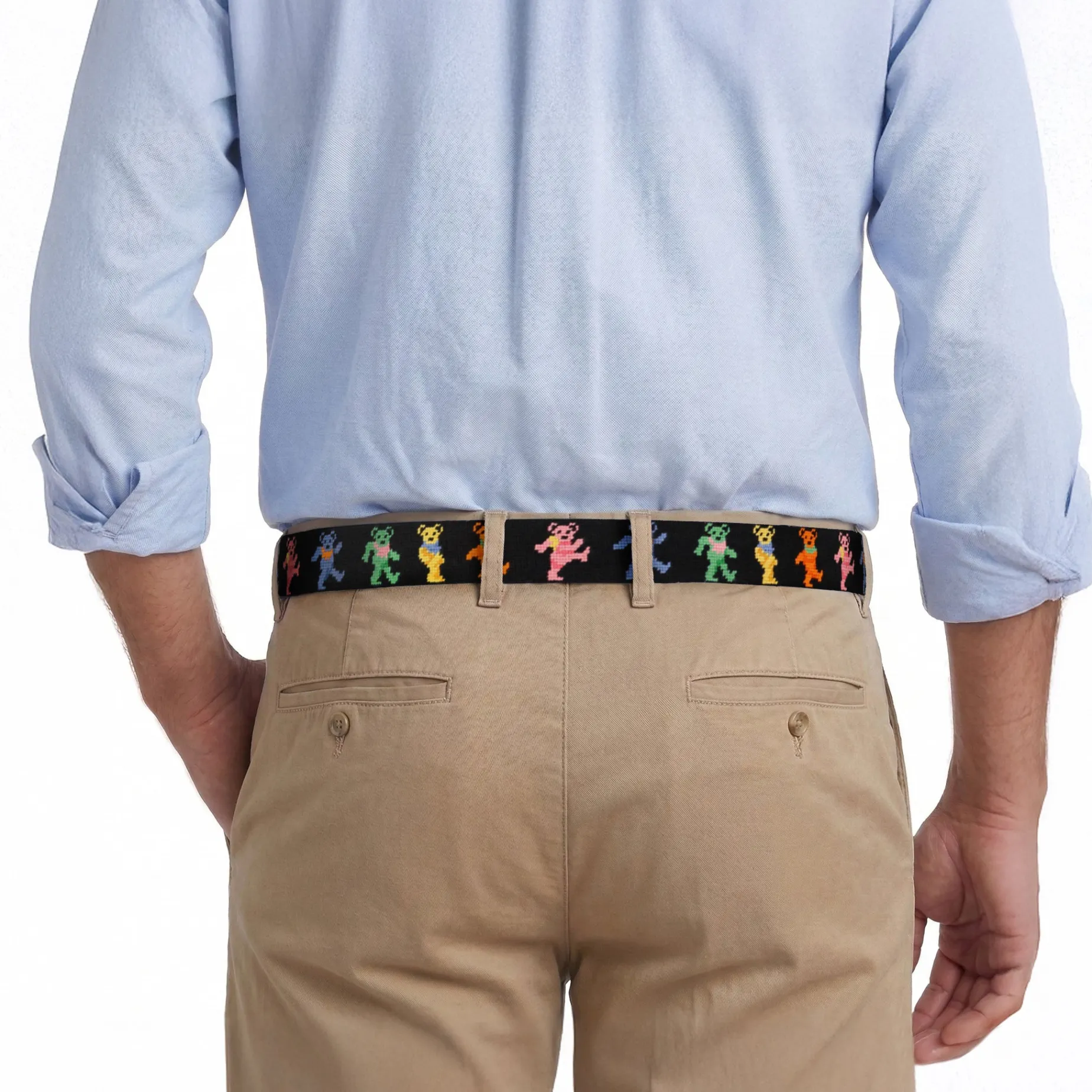 Dancing Bears Belt (Black) (Black Leather)