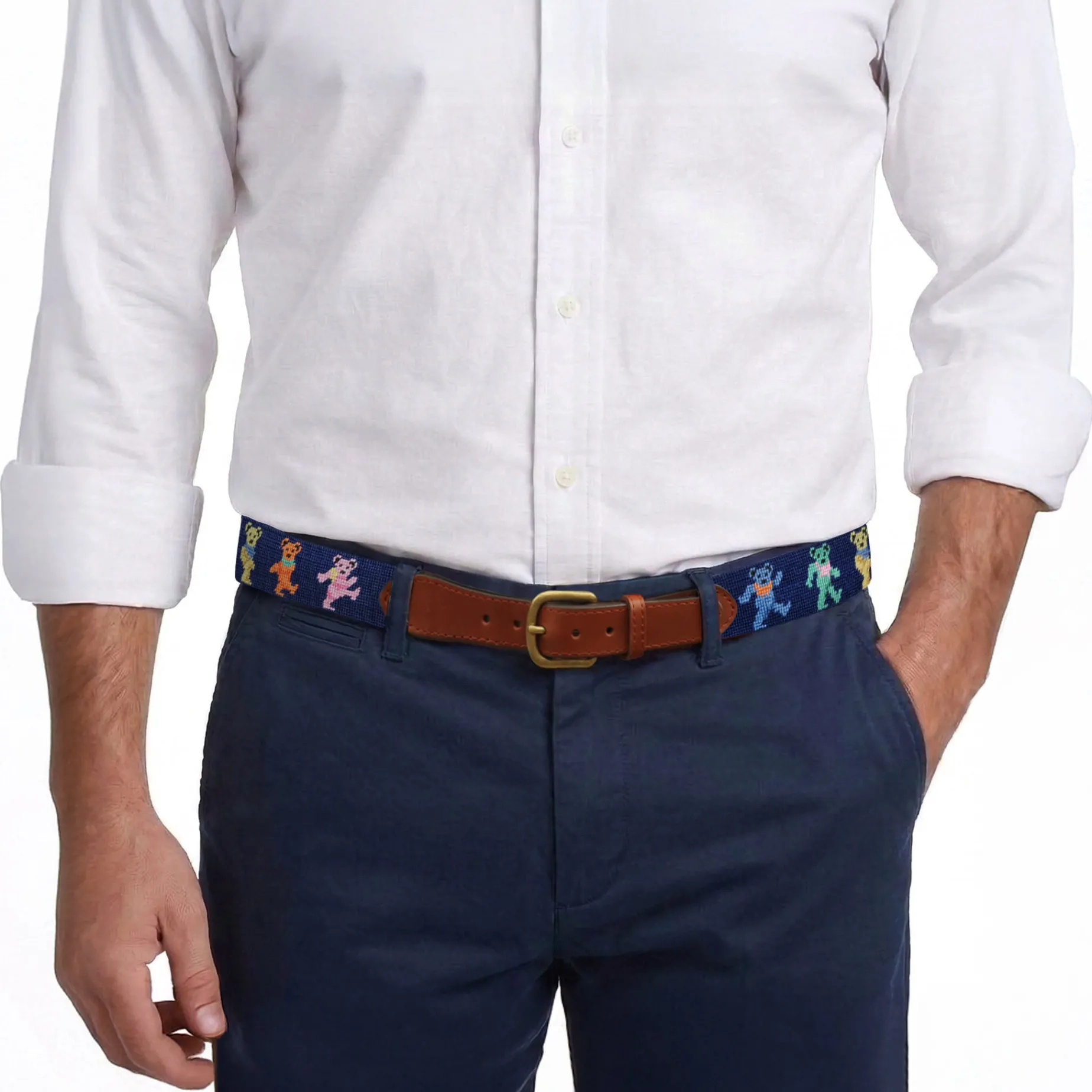 Dancing Bears Belt (Dark Navy)