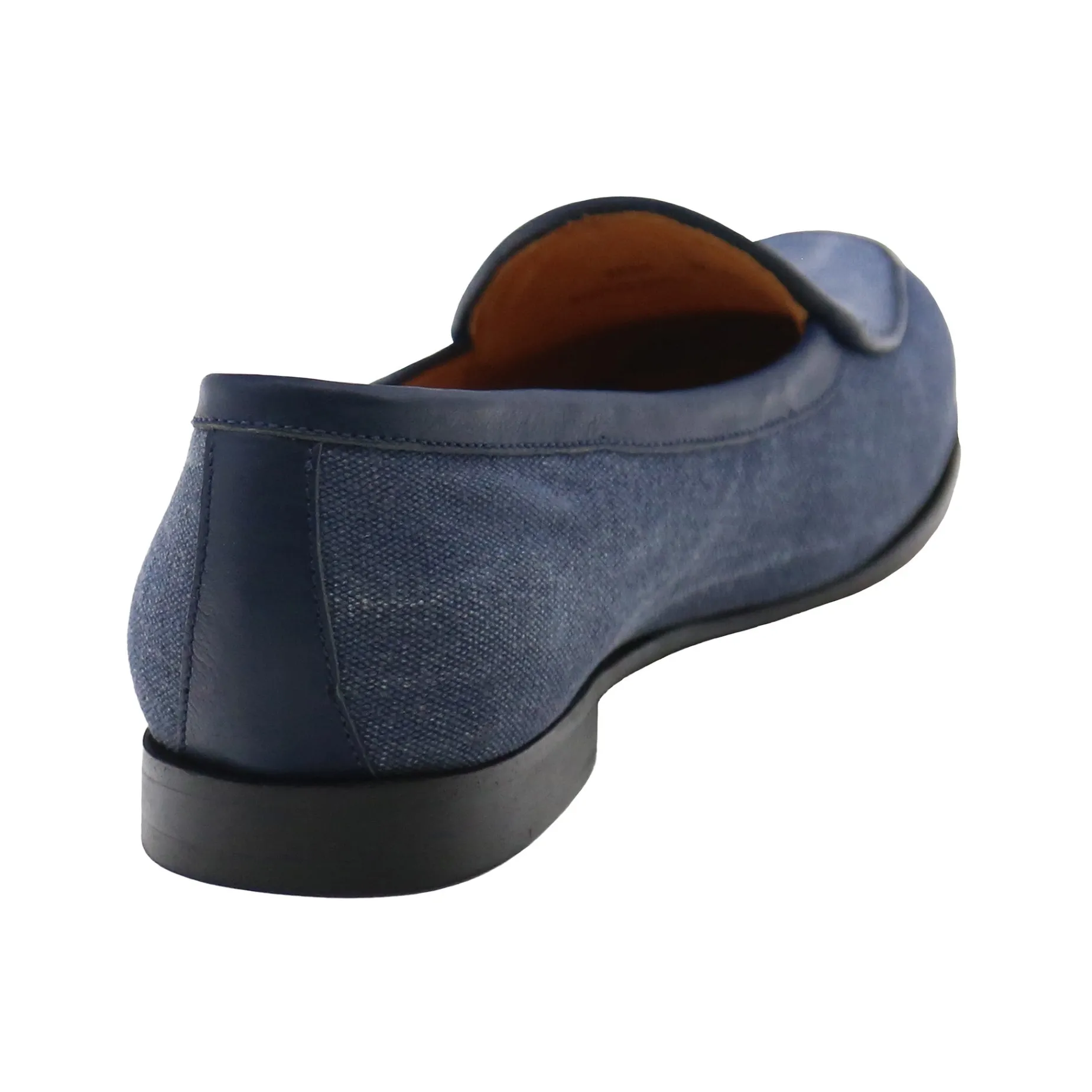 Dancing Bears Canvas Belgian Loafers (Slate Canvas) (Marine Leather)