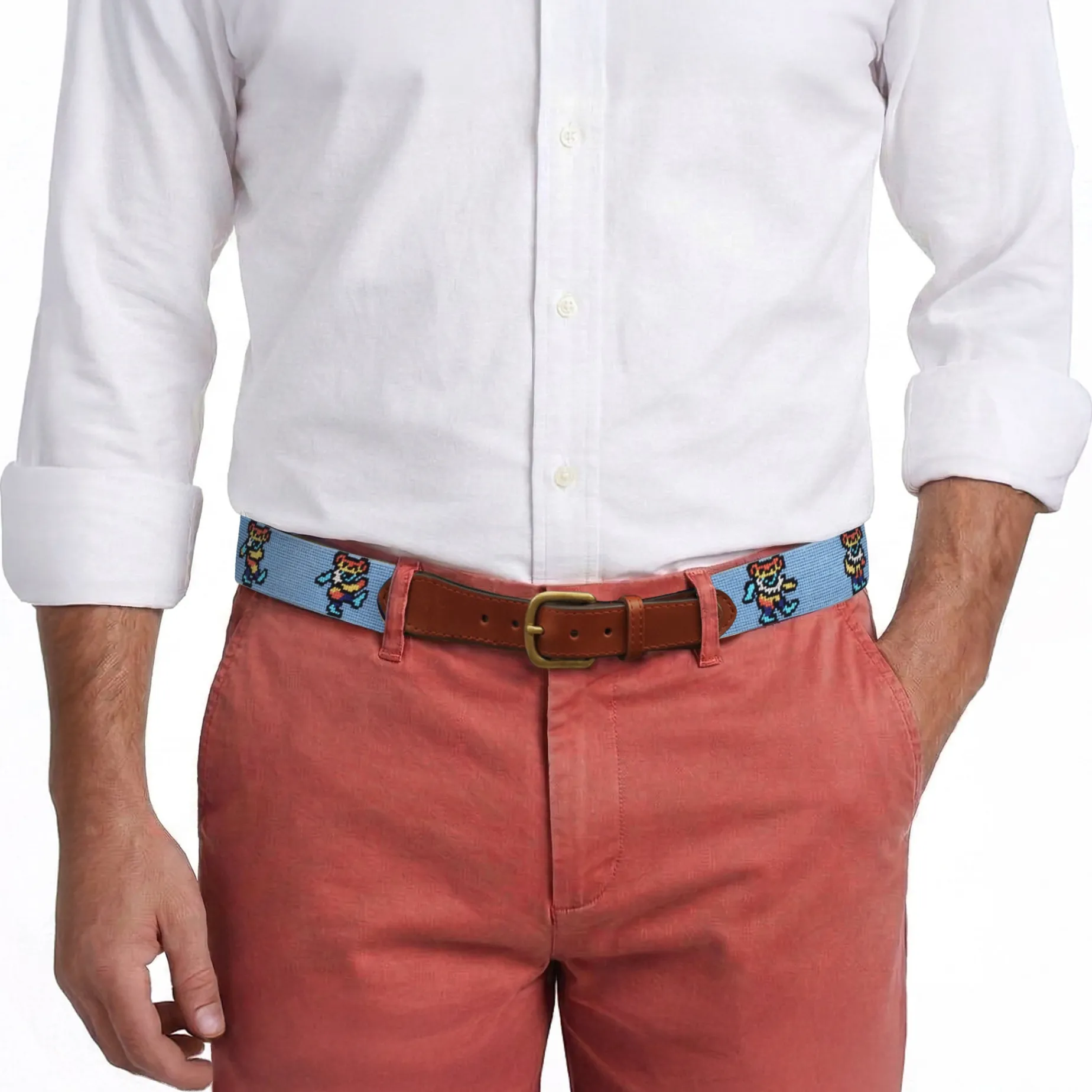 Dancing Bears Tie Dye Belt (Light Blue)