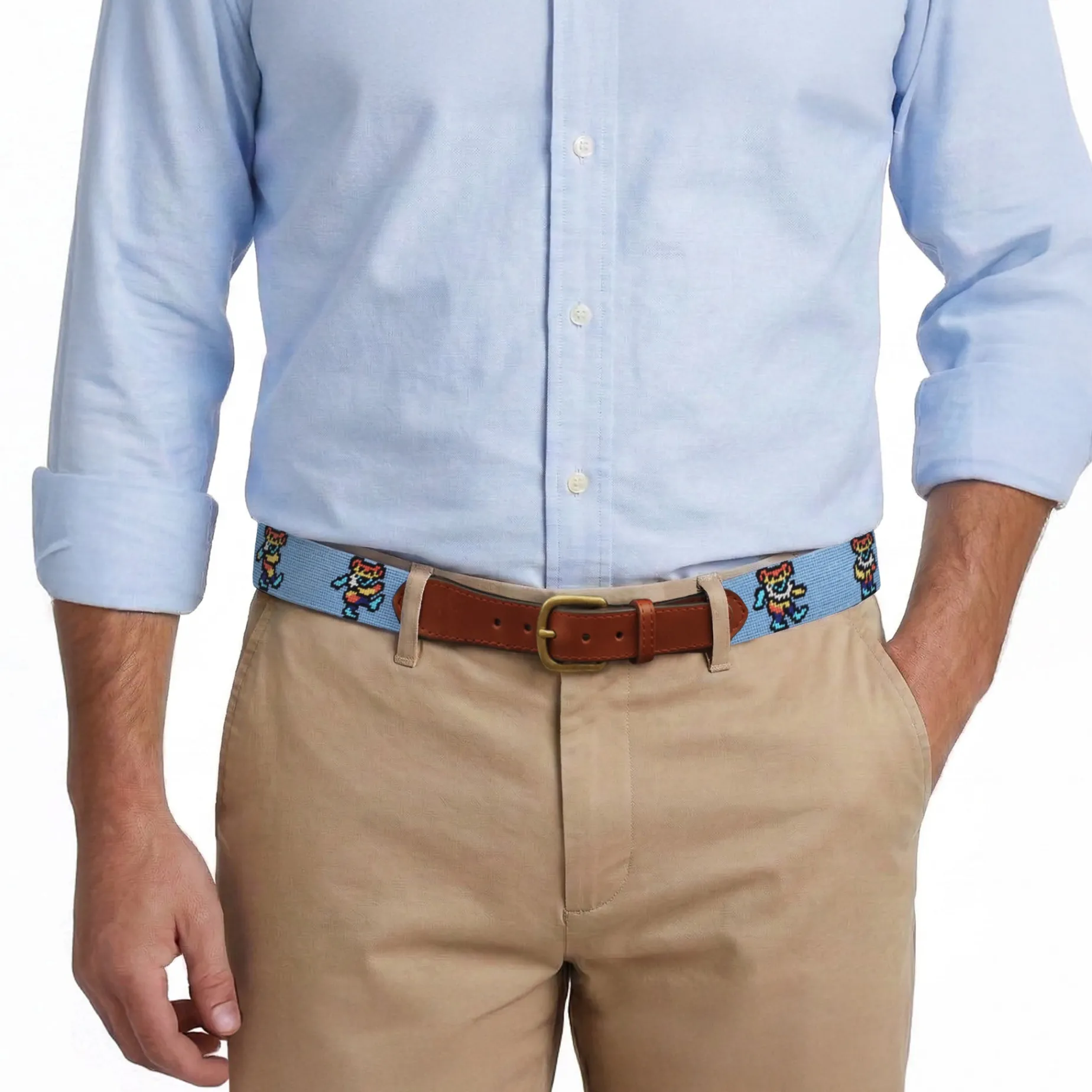 Dancing Bears Tie Dye Belt (Light Blue)