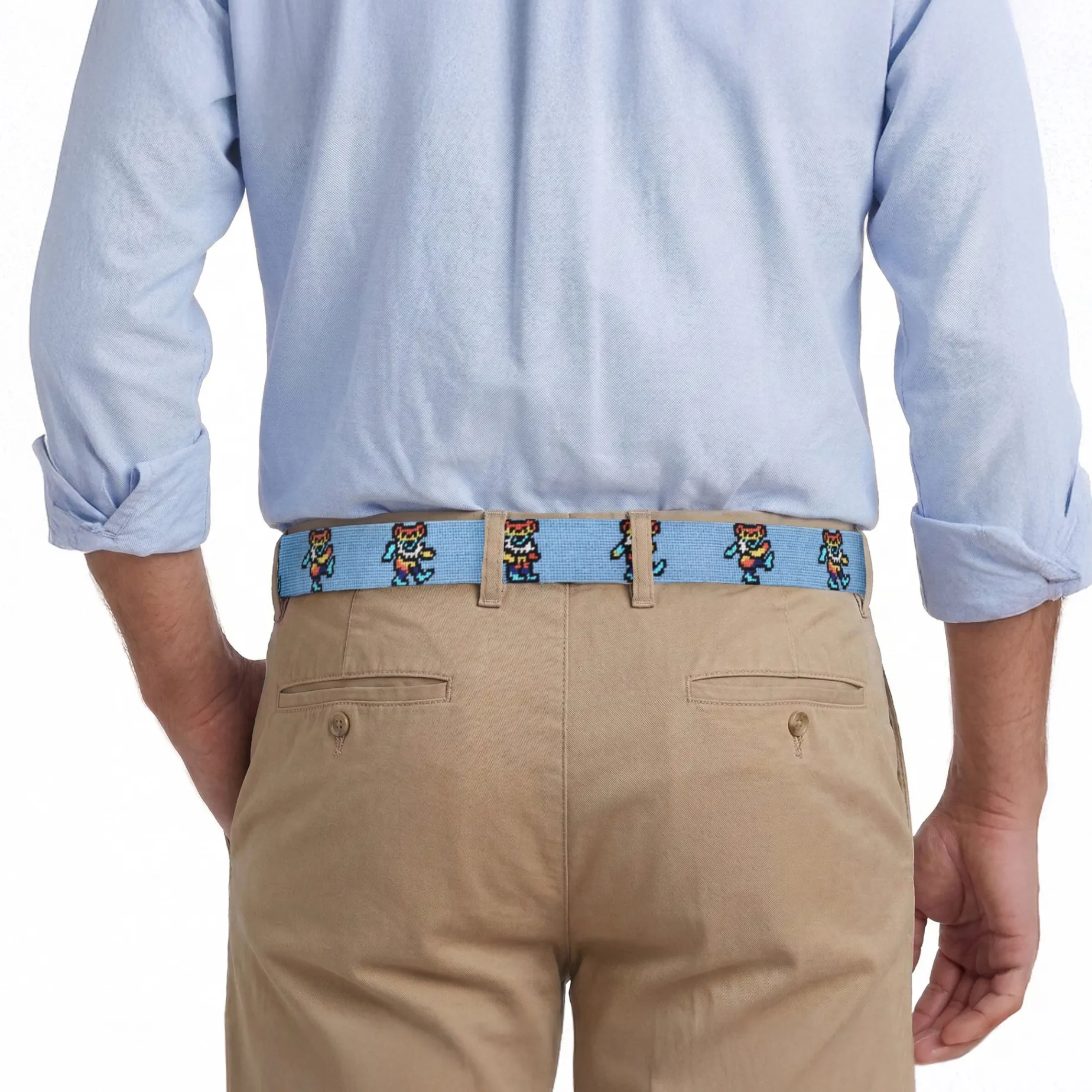 Dancing Bears Tie Dye Belt (Light Blue)