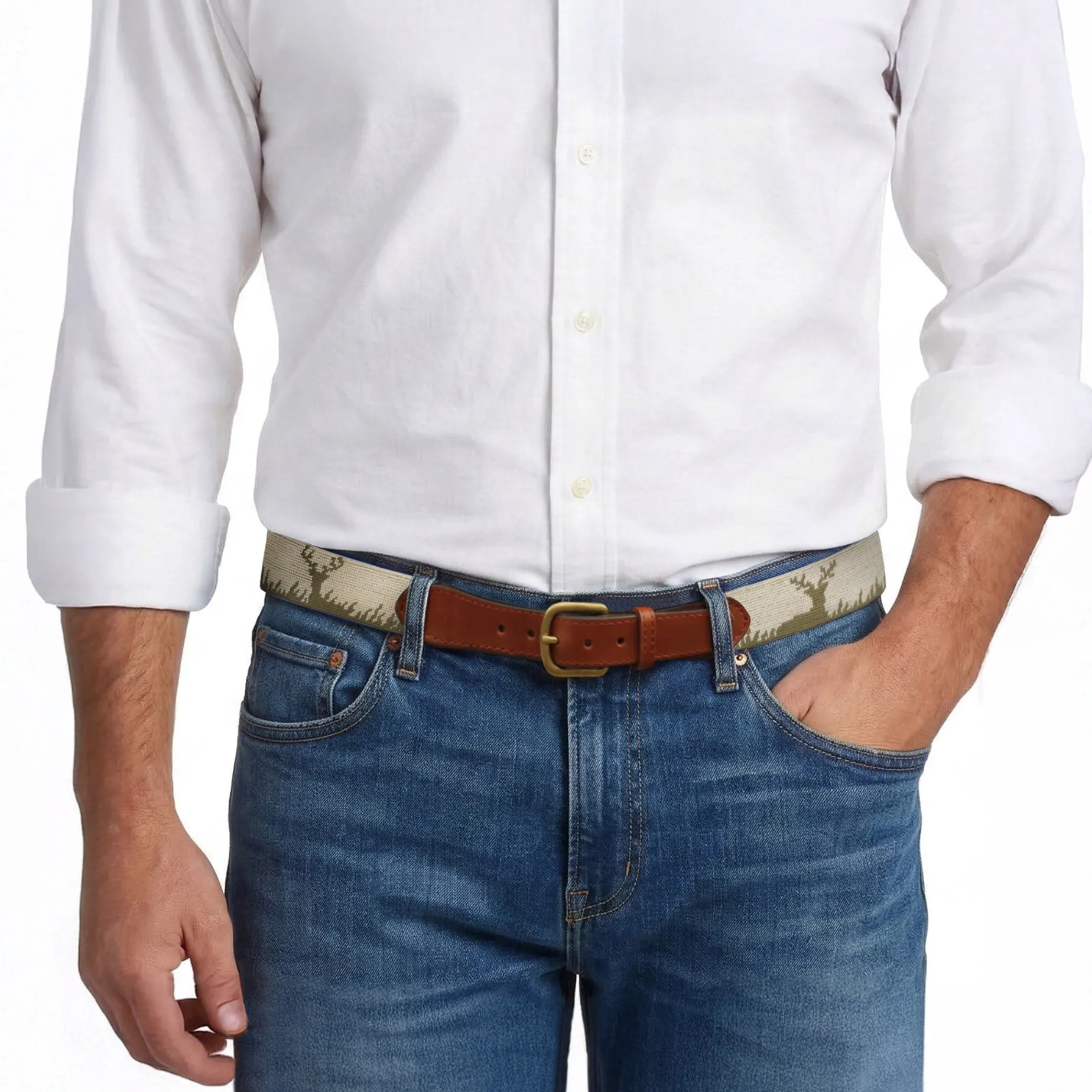 Deer Hunting Belt (Light Khaki)