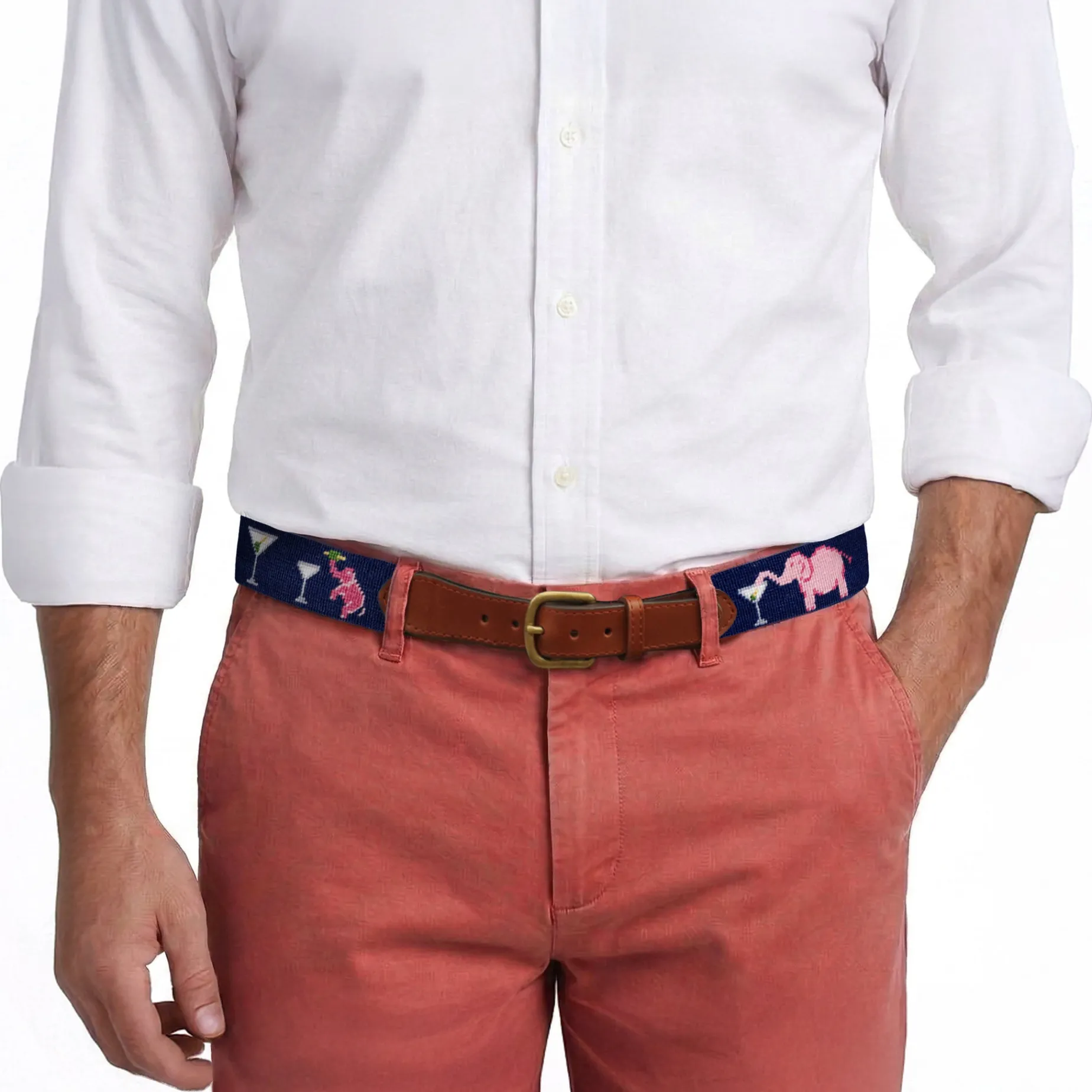 Elephant Martini Belt (Dark Navy)