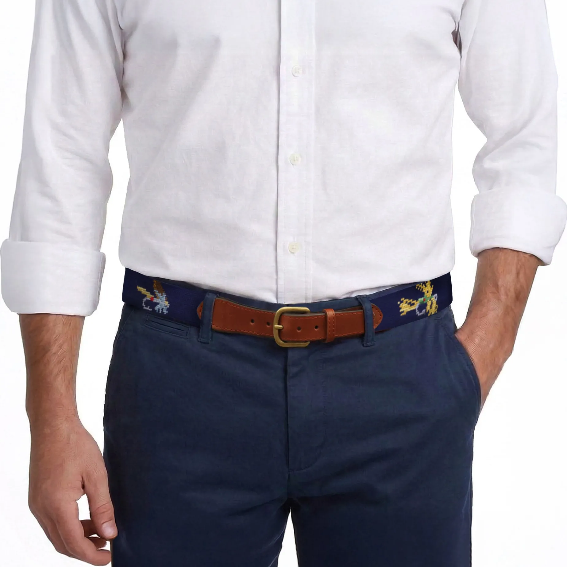 Fishing Flies Belt (Dark Navy)