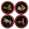 Fishing Flies Coasters (Black)