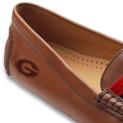 Georgia Surcingle Driving Shoes (Red-Black) (Chestnut Leather-Logo)