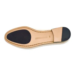 Golden Bee Women's Linen Belgian Loafers (Black Linen)