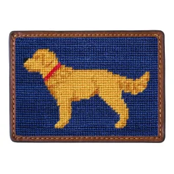 Golden Retriever Card Wallet (Classic Navy)