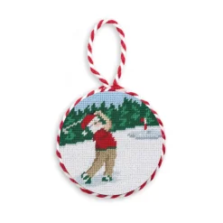 Golfing Santa Ornament