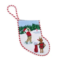 Golfing Santa Stocking Ornament