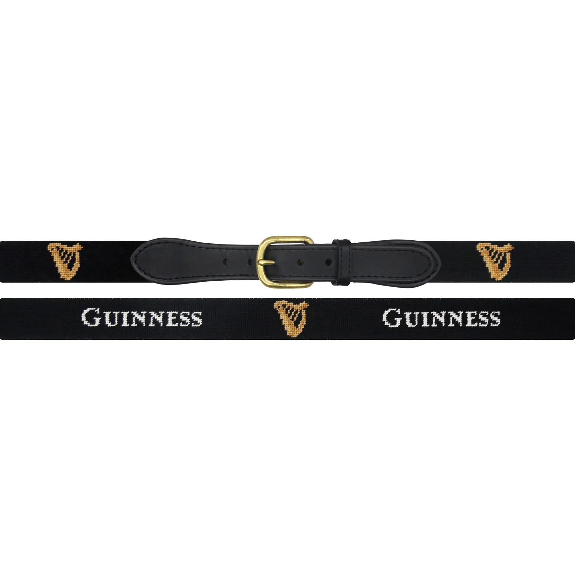 Guinness Belt (Black) (Black Leather)