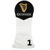 Guinness Driver Headcover (Black) (White Leather)