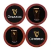 Guinness Harp Text-Glass Coasters (Black)