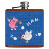 Ham and Egging Flask (Blue)