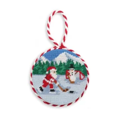 Hockey Santa Ornament