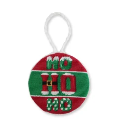 Ho Ho Ho Ornament (Red and Dark Kelly)
