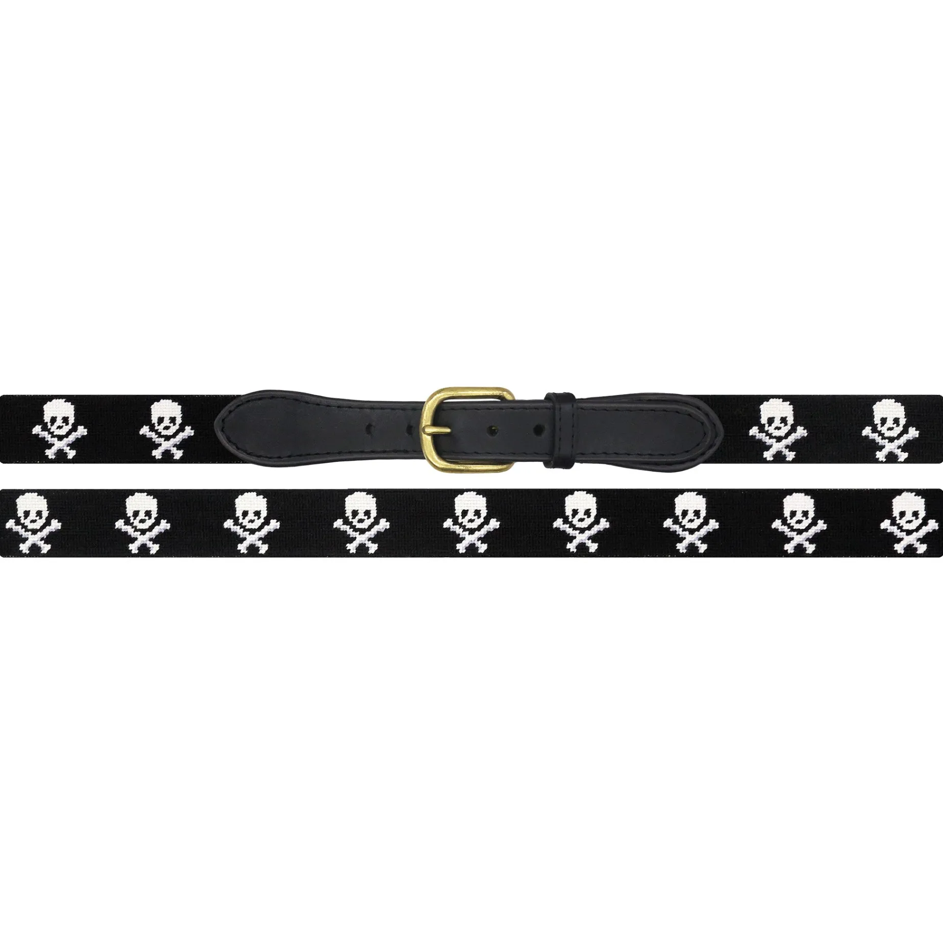 Jolly Roger Belt (Black) (Black Leather)