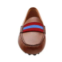 Kansas Surcingle Driving Shoes (Red-Cobalt) (Chestnut Leather-Logo)