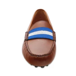 Kentucky Surcingle Driving Shoes (Blue-White) (Chestnut Leather-Logo)