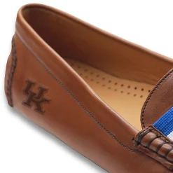 Kentucky Surcingle Driving Shoes (Blue-White) (Chestnut Leather-Logo)