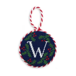 Letter Holly Ornament