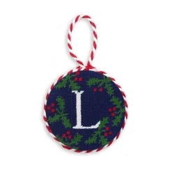 Letter Holly Ornament