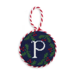 Letter Holly Ornament