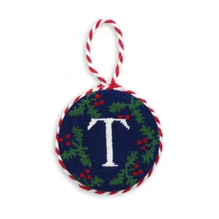 Letter Holly Ornament