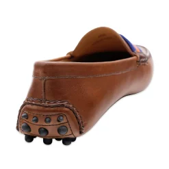 LSU Surcingle Driving Shoes (Purple-Yellow) (Chestnut Leather - Logo)