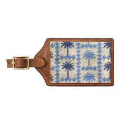 Palms Luggage Tag (Light Khaki-Steel Blue)