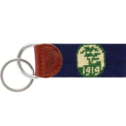 Pebble Beach Logo-Stacked Text Key Fob (Dark Navy)