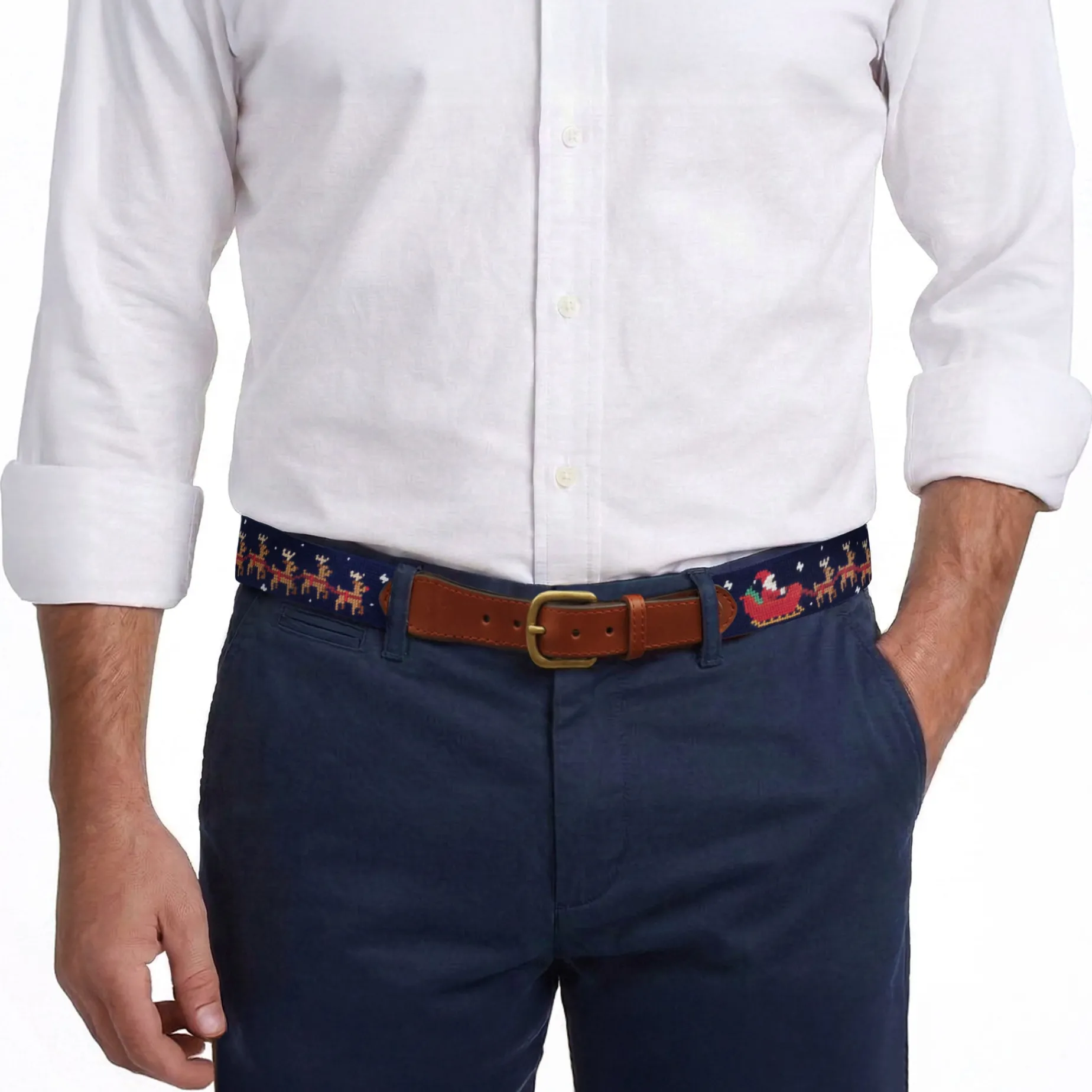 Santa's Sleigh Belt (Dark Navy)