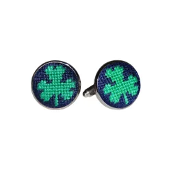 Shamrock Cufflinks (Dark Navy)